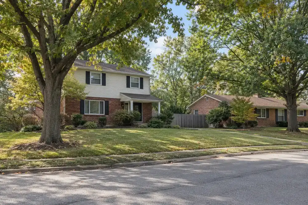 Illustration of a typical residential street in the Bridgeton, MO area
