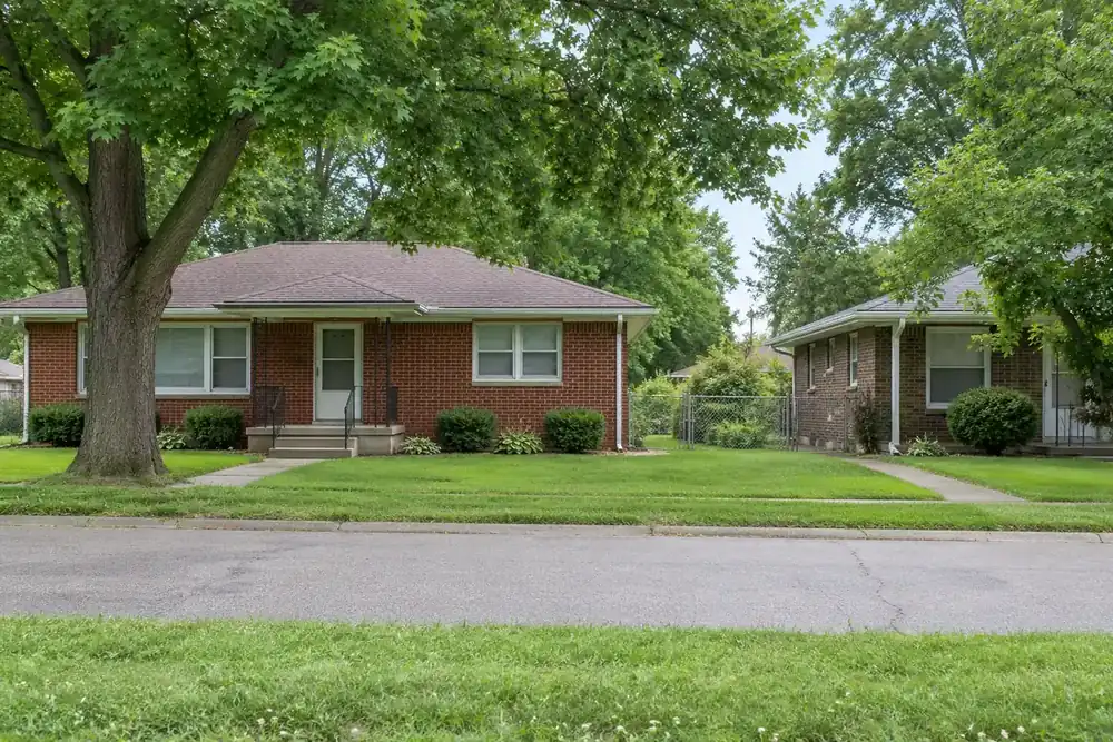 Illustration of a typical residential street in the Cahokia Heights, IL area