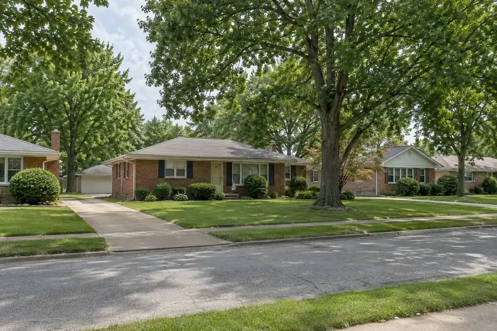 Illustration of a typical residential street in the Florissant, MO area
