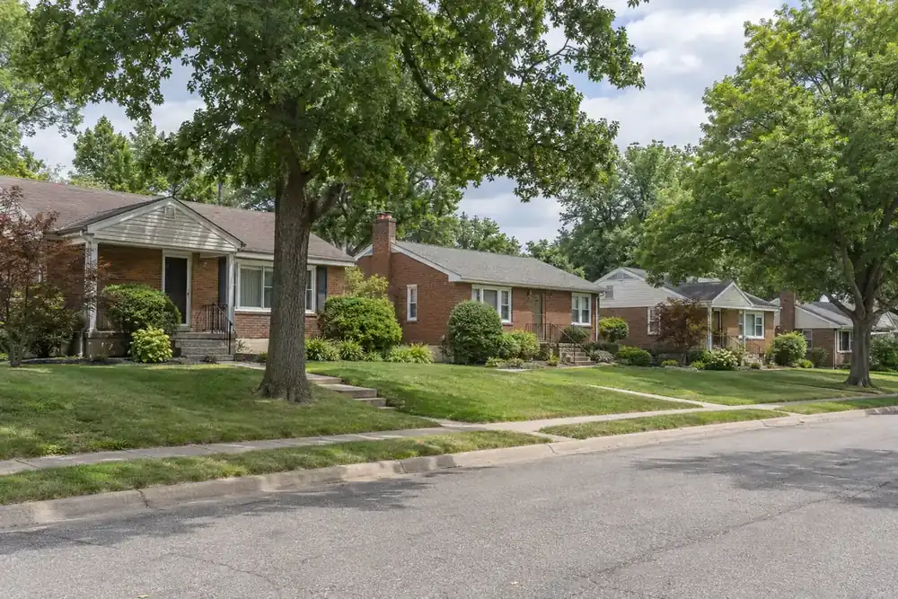 Illustration of a typical residential street in the Lemay, MO area