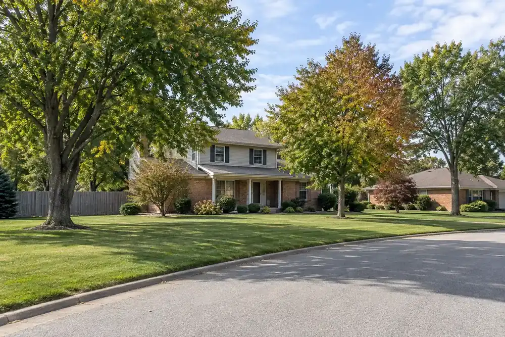 Illustration of a typical residential street in the Swansea, IL area